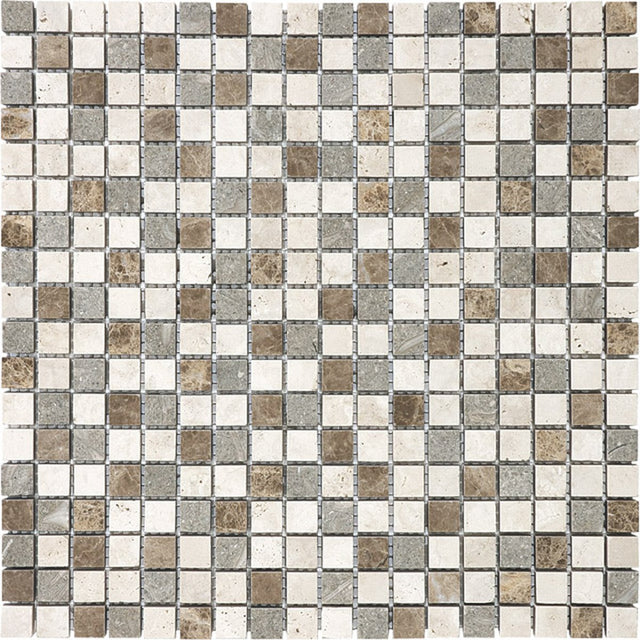 5/8 X 5/8 In Bliss Multi Color Countryside Stone Blend Mosaic - BUILDMYPLACE