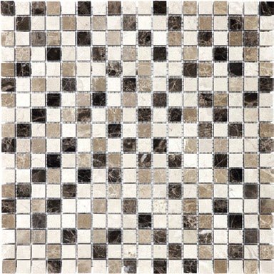 5/8 X 5/8 In Bliss Multi Color Emperador Stone Blend Mosaic - BUILDMYPLACE