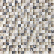 5/8 X 5/8 In Glass Stone Bliss Blend Cappuccino Mosaic - BUILDMYPLACE