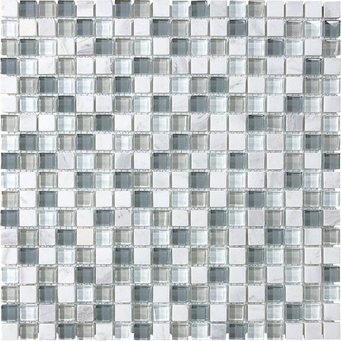 5/8 X 5/8 In Glass Stone Bliss Blend Iceland Mosaic