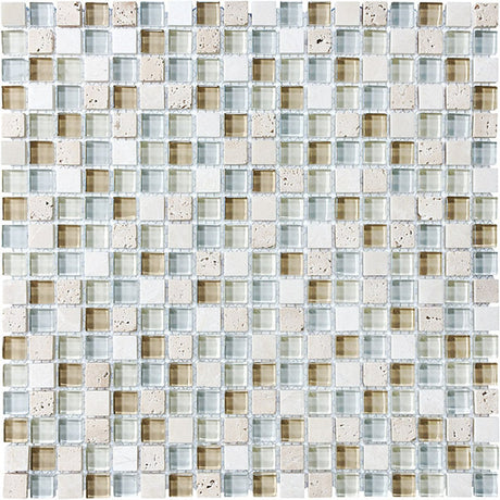 5/8 X 5/8 In Glass Stone Bliss Blend Spa Mosaic - BUILDMYPLACE