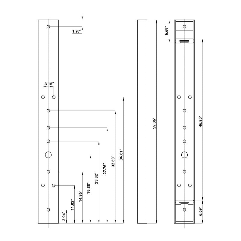 59 In. 6 Jet Stainless Steel Shower panel System With Adjustable Round Rainfall Showerhead, Handheld Shower, Self - Cleaning & Jet Massage Feature - BUILDMYPLACE