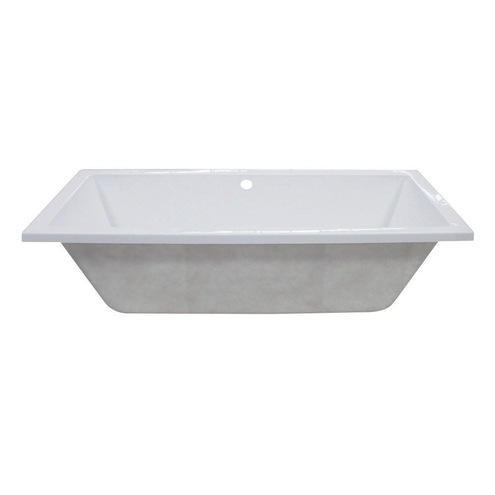 59 - Inch Acrylic Rectangular Drop - In Tub, White - BUILDMYPLACE