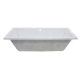 59 - Inch Acrylic Rectangular Drop - In Tub, White - BUILDMYPLACE