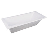 59 - Inch Acrylic Rectangular Drop - In Tub, White - BUILDMYPLACE