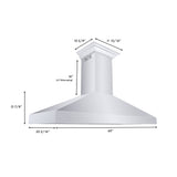 ZLINE 60" Professional Convertible Vent Wall Mount Range Hood in Stainless Steel with Crown Molding (597CRN-60)