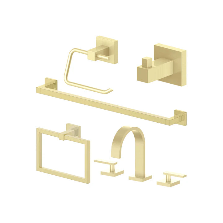 5 Piece Bathroom Faucet and Accessory Bundle(5BP-CBYACCF-PG)