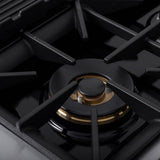 36 in. 5.2 cu. ft. 6 Burners Dual Fuel Range for Propane Gas in Stainless Steel with Kucht Horus Thermostat