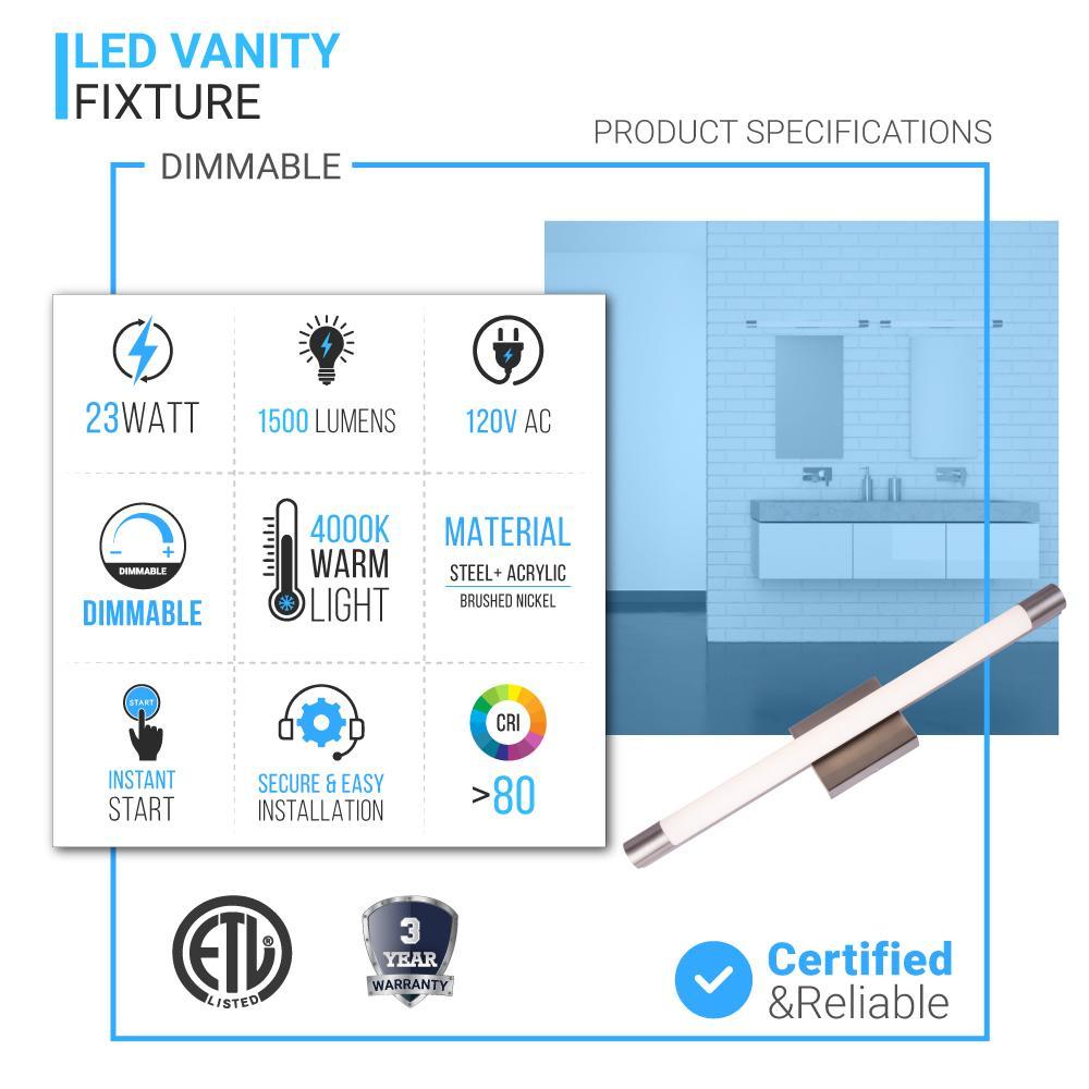 Cylinder Shape Integrated LED Bath Bar Light