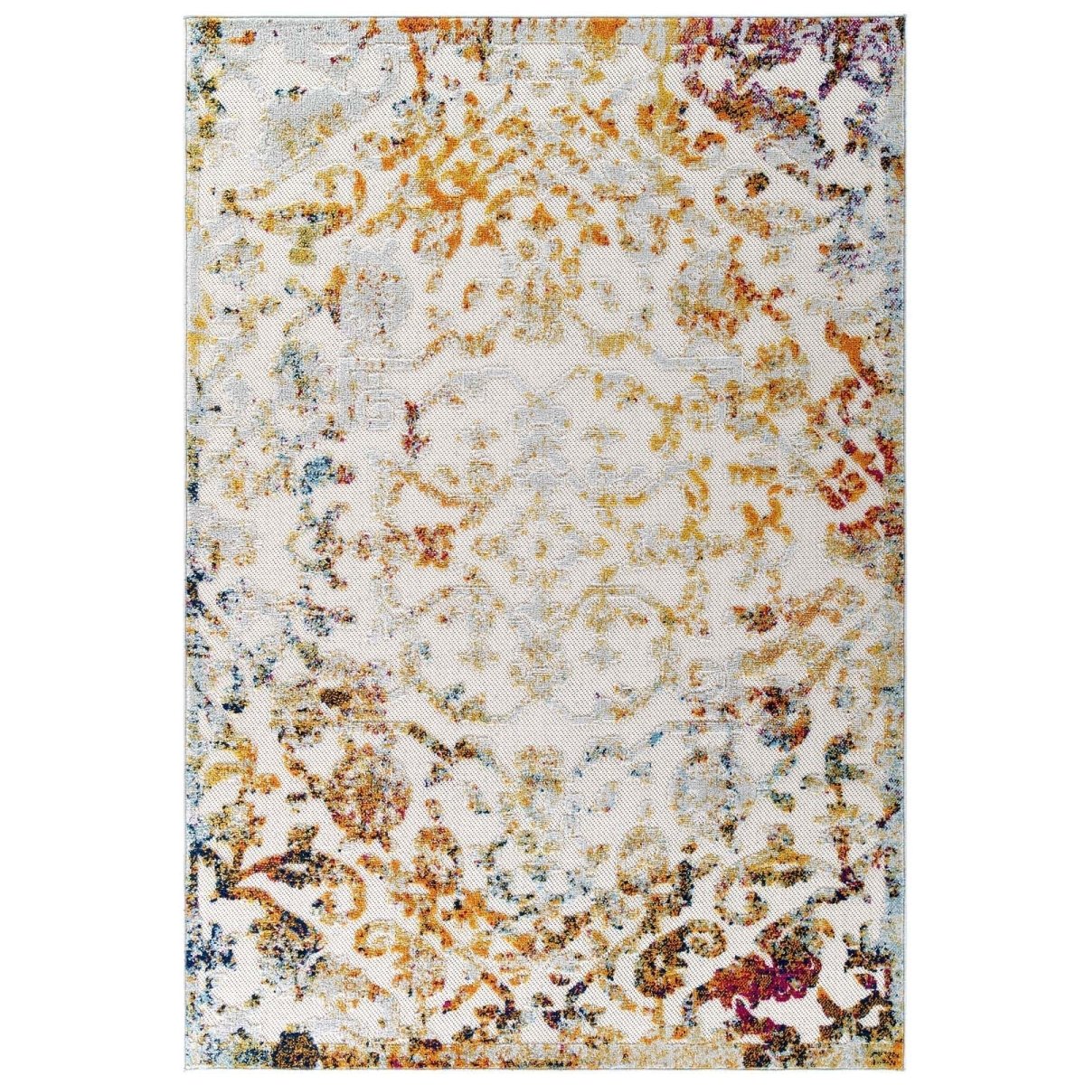 5'x8' Reflect Primrose Ornate Floral Lattice Indoor Outdoor Area Rug - BUILDMYPLACE