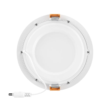 6" 12W LED Slim Panel Recessed Ceiling Light CCT Changeable 2700K/3000K/3500K/4000K/5000K, with Junction Box, Round - BUILDMYPLACE