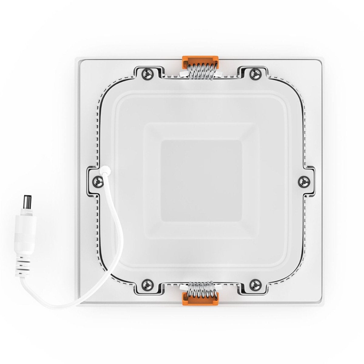 6" 12W LED Slim Panel Recessed Ceiling Light CCT Changeable 2700k/3000K/3500K/4000K/5000K, with Junction Box, Square - BUILDMYPLACE