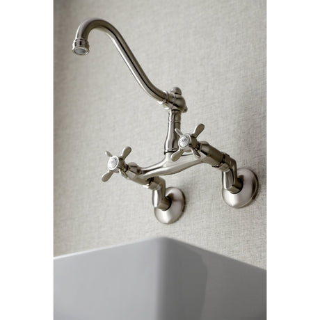 6" Adjustable Center Wall Mount Kitchen Faucet - BUILDMYPLACE