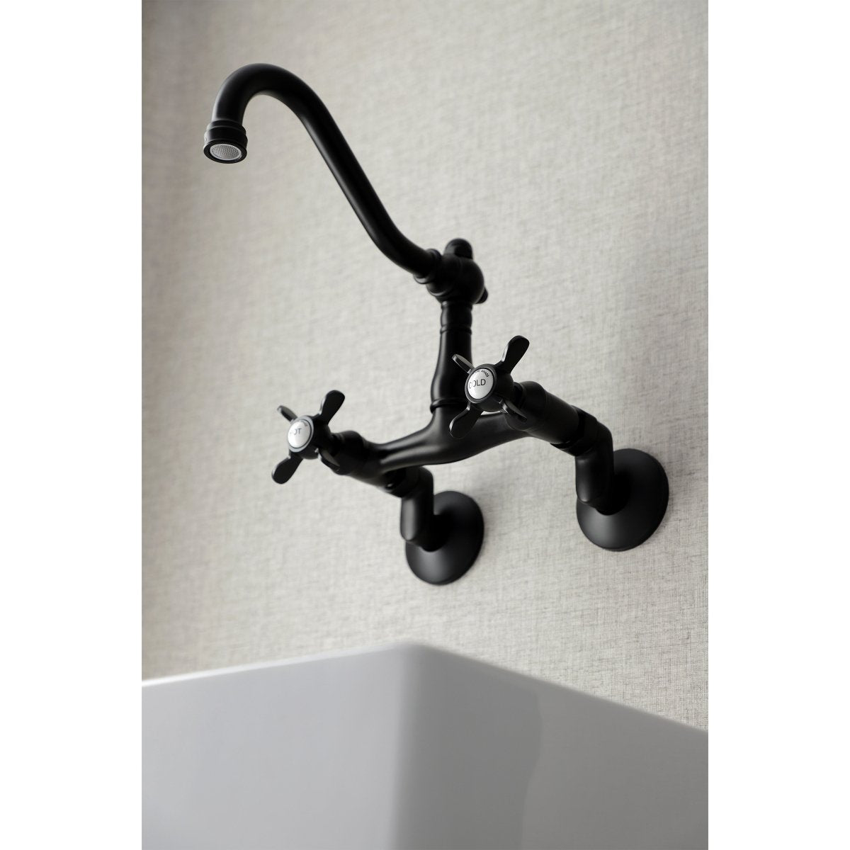 6" Adjustable Center Wall Mount Kitchen Faucet - BUILDMYPLACE