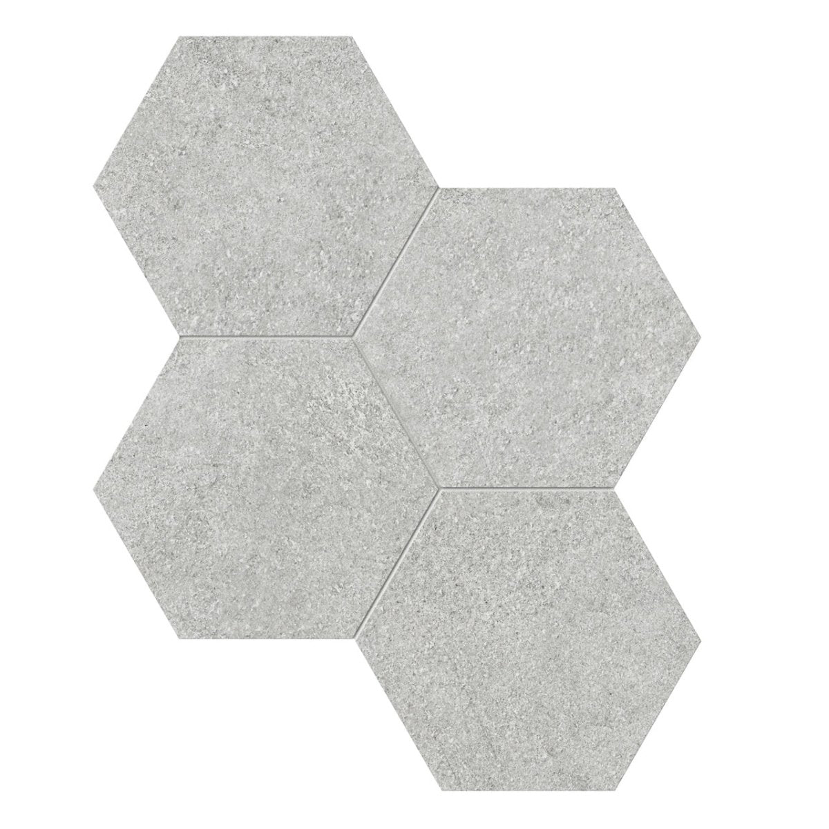 6 In Hexagon Mjork Ash Matte Color Body Porcelain Mosaic - BUILDMYPLACE