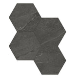 6 In Hexagon Nord Carbon Matte Color Body Porcelain Mosaic - BUILDMYPLACE