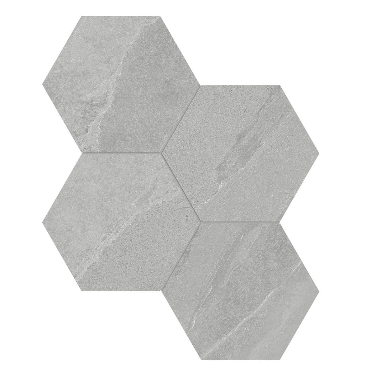 6 In Hexagon Nord Lithium Matte Color Body Porcelain Mosaic - BUILDMYPLACE