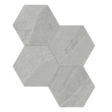 6 In Hexagon Nord Lithium Matte Color Body Porcelain Mosaic - BUILDMYPLACE