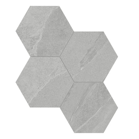 6 In Hexagon Nord Lithium Matte Color Body Porcelain Mosaic - BUILDMYPLACE