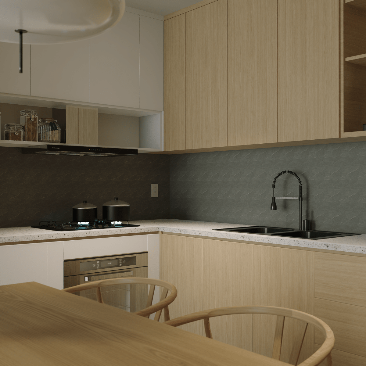 6 In Hexagon Nord Palladium Matte Color Body Porcelain Mosaic - BUILDMYPLACE