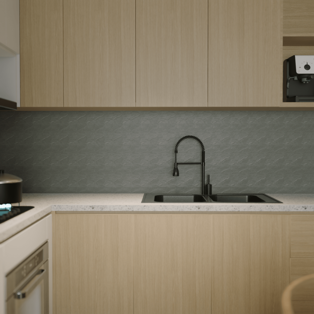 6 In Hexagon Nord Palladium Matte Color Body Porcelain Mosaic - BUILDMYPLACE