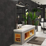 6 in. La Nero Venato Marca Hexagon Honed Glazed Porcelain Mosaic Tile - BUILDMYPLACE