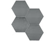 6 in Teramoda Charcoal Hexagon Glossy Pressed Glazed Ceramic Tile - BUILDMYPLACE