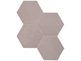 6 in Teramoda Petal Hexagon Glossy Pressed Glazed Ceramic Tile - BUILDMYPLACE