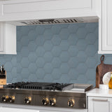 6 in Teramoda Sky Hexagon Glossy Pressed Glazed Ceramic Tile - BUILDMYPLACE