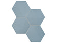 6 in Teramoda Sky Hexagon Glossy Pressed Glazed Ceramic Tile - BUILDMYPLACE