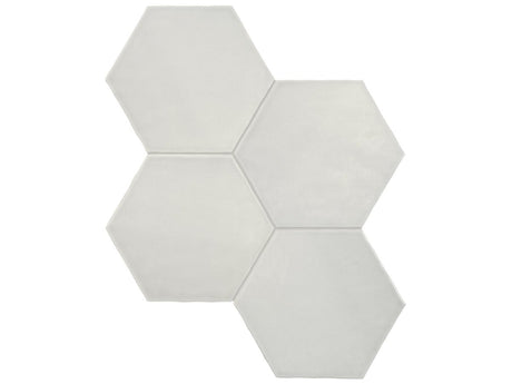 6 in Teramoda Stone Hexagon Glossy Pressed Glazed Ceramic Tile - BUILDMYPLACE