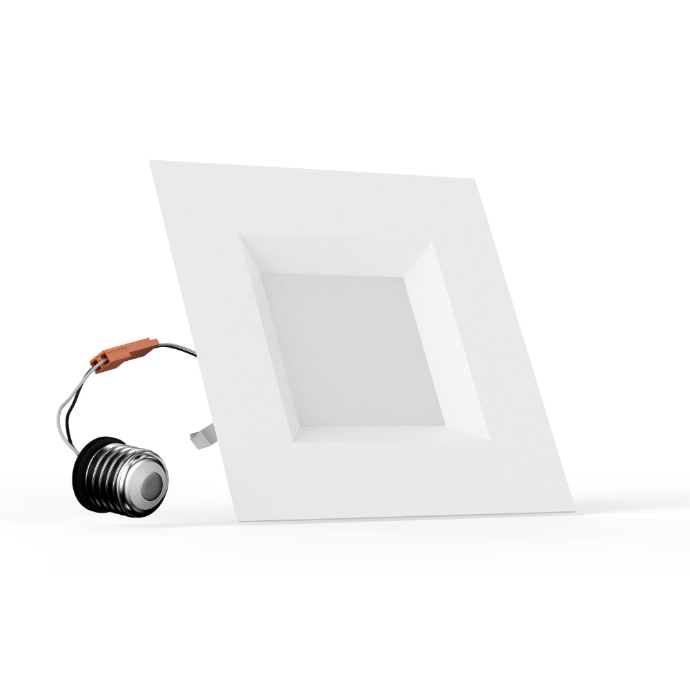 6 Inch LED Recessed Lighting, 12W, Square, Dimmable, Baffle Trim, Energy Star Listed, ETL, Recessed Downlights For Closets, Kitchens, Hallways, Doorways, Basement - BUILDMYPLACE