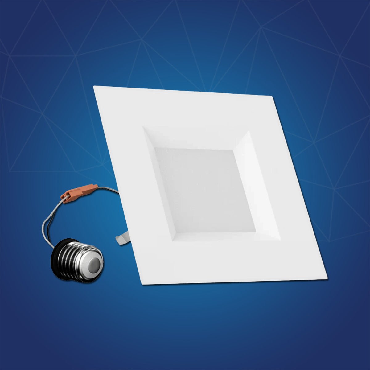 6 Inch LED Recessed Lighting, 12W, Square, Dimmable, Baffle Trim, Energy Star Listed, ETL, Recessed Downlights For Closets, Kitchens, Hallways, Doorways, Basement - BUILDMYPLACE
