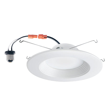 6" LED Downlight Dimmable, 15W, 5CCT Changeable: 2700K/3000K/3500K/4000K/5000K, 120V AC, Baffle Trim, Damp Rated - BUILDMYPLACE