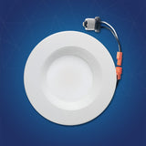 6" LED Downlight Dimmable, 15W, 5CCT Changeable: 2700K/3000K/3500K/4000K/5000K, 120V AC, Baffle Trim, Damp Rated - BUILDMYPLACE