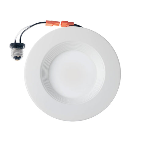 6" LED Downlight Dimmable, 15W, 5CCT Changeable: 2700K/3000K/3500K/4000K/5000K, 120V AC, Baffle Trim, Damp Rated - BUILDMYPLACE