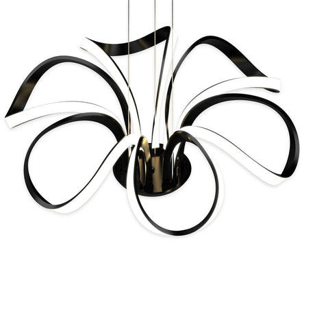 6 - Light 30" Wide Modern/Contemporary Cage LED Chandelier Ceiling Light, 70W, 3000K, 3500LM, Adjustable Height - BUILDMYPLACE