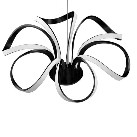 6 - Light 30" Wide Modern/Contemporary Cage LED Chandelier Ceiling Light, 70W, 3000K, 3500LM, Adjustable Height - BUILDMYPLACE