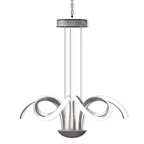 6 - Light 30" Wide Modern/Contemporary Cage LED Chandelier Ceiling Light, 70W, 3000K, 3500LM, Adjustable Height - BUILDMYPLACE