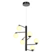 6 - Lights, Chandelier, 47W, 3000K, Matte Black Body Finish, Dimmable - BUILDMYPLACE