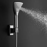 6 Spray 8 Inch High Pressure Dual Shower Head And Handheld Shower Head W/ Body Spray - Brushed Nickel - BUILDMYPLACE