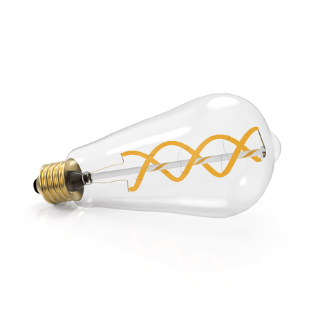 6 Watt 2 - Soft Filament, ST18 Dimmable LED Clear Vintage Style Light Bulb Vintage Antique Style Light Bulb, 120V/60Hz, 2700K, 450LM, E26 - LEDMyPlace