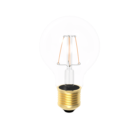 6 Watt Filament LED Light Bulb, Clear Dimmable A19 Medium (E26) Base, 120V/60Hz, 2700K, 600LM, 4 - filament - BUILDMYPLACE