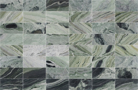 6 x 12 in. Emerald Green Marble Tile - BUILDMYPLACE