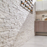 6 x 24 in Ledger Stone Glacier Split Face Quartzite Tile - BUILDMYPLACE