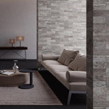 6 x 24 in Silver Ash Split Face Travertine Panel - BUILDMYPLACE