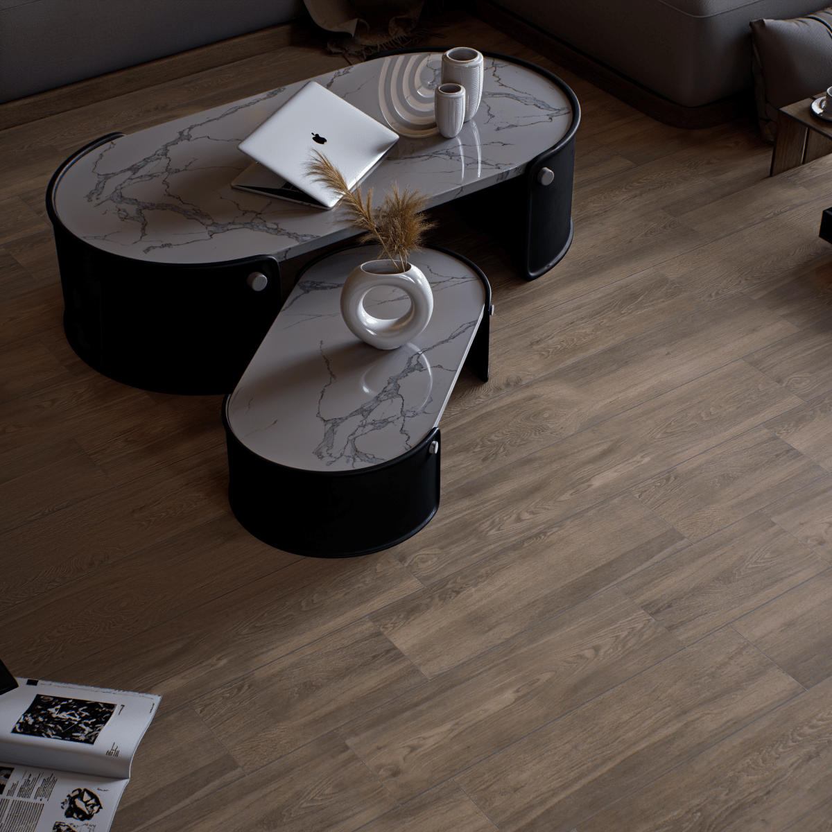 6 X 24 In Vintagewood Matte Pressed Glazed Porcelain - BUILDMYPLACE