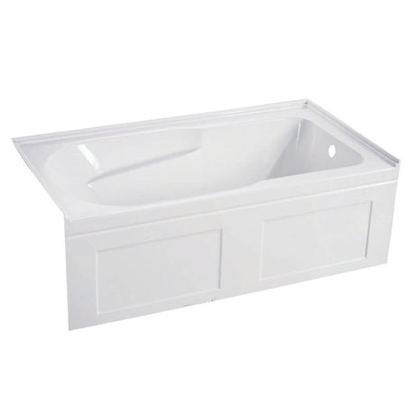 60 In. Acrylic Anti Skid White Alcove Bathtub - cUPC/UPC Certified - BUILDMYPLACE