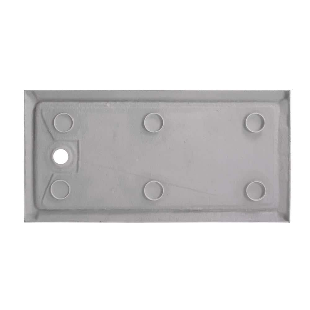 60 in. L x 36 in. W Single Threshold Alcove Shower Pan in White - BUILDMYPLACE