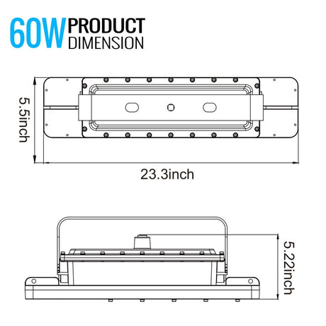 60 Watt 4FT LED Explosion Proof Linear Light, I Series, Non Dimmable, 5000K, 8400LM, AC100 - 277V, IP66, Hazardous Location Lighting Fixtures - BUILDMYPLACE